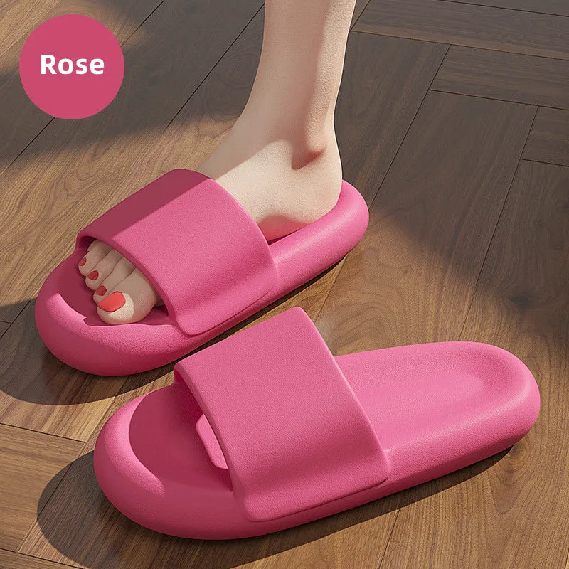 New Soft EVA Slippers Couples Home Slipper Outdoor Beach Summer Sandals Bath Men Flip Flops Non-Slip Women Thick Sole Shoes