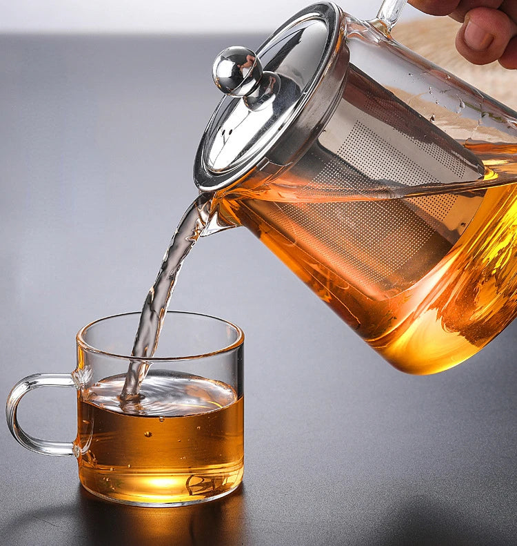 JUNBOPRO Teekanne Hitzebeständig - 850ml Borosilikat Glas