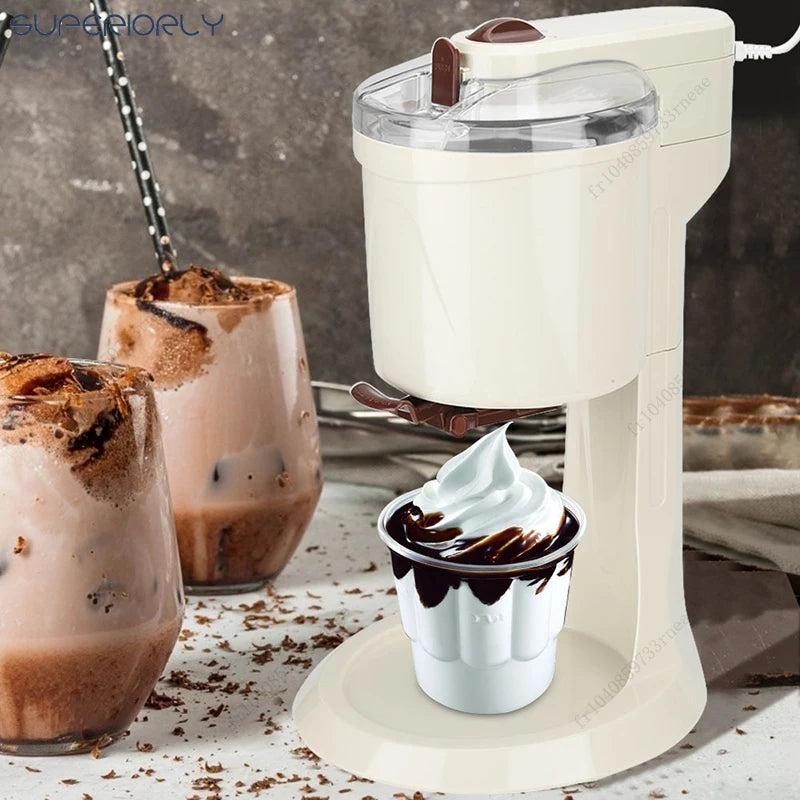 Eismaschine 2025: 1L Ice Cream Machine Manual Automatic Desktop Simple Operation Large Capacity Mini Soft Collection