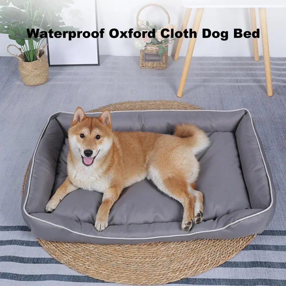 Dog Bed Waterproof Dog Bed with Non-slip Cozy Bolster Cushion for Small Dogs Washable Pet Nest Mat for Extra Dogs Soft for Dogs
