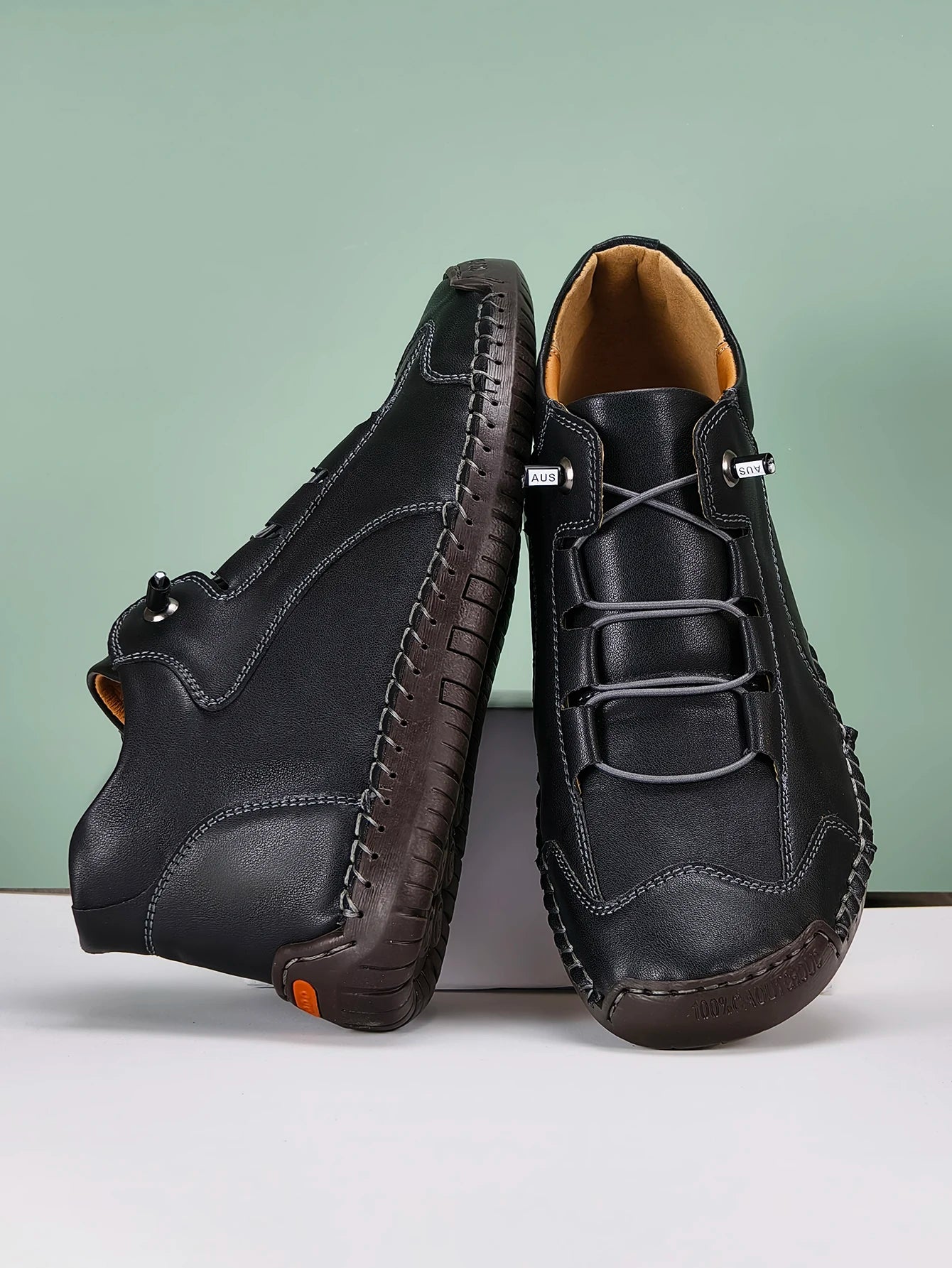 New Fashion Sneakers Women Handmade Leather Casual Shoes Design Platform Loafers Breathable Flats Shoe Driving Plus Size