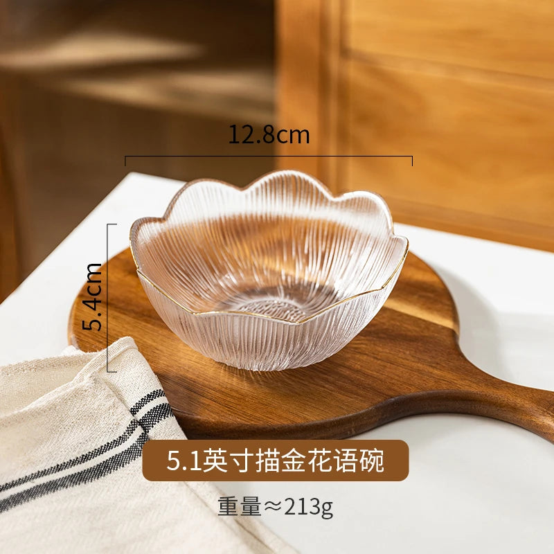 Luxus Glas Geschirr Set Haushalt Küche Zubehör Teller Und Schüssel Modern Hohe Beauty Dessert Schüssel Dim Sum Snack Teller