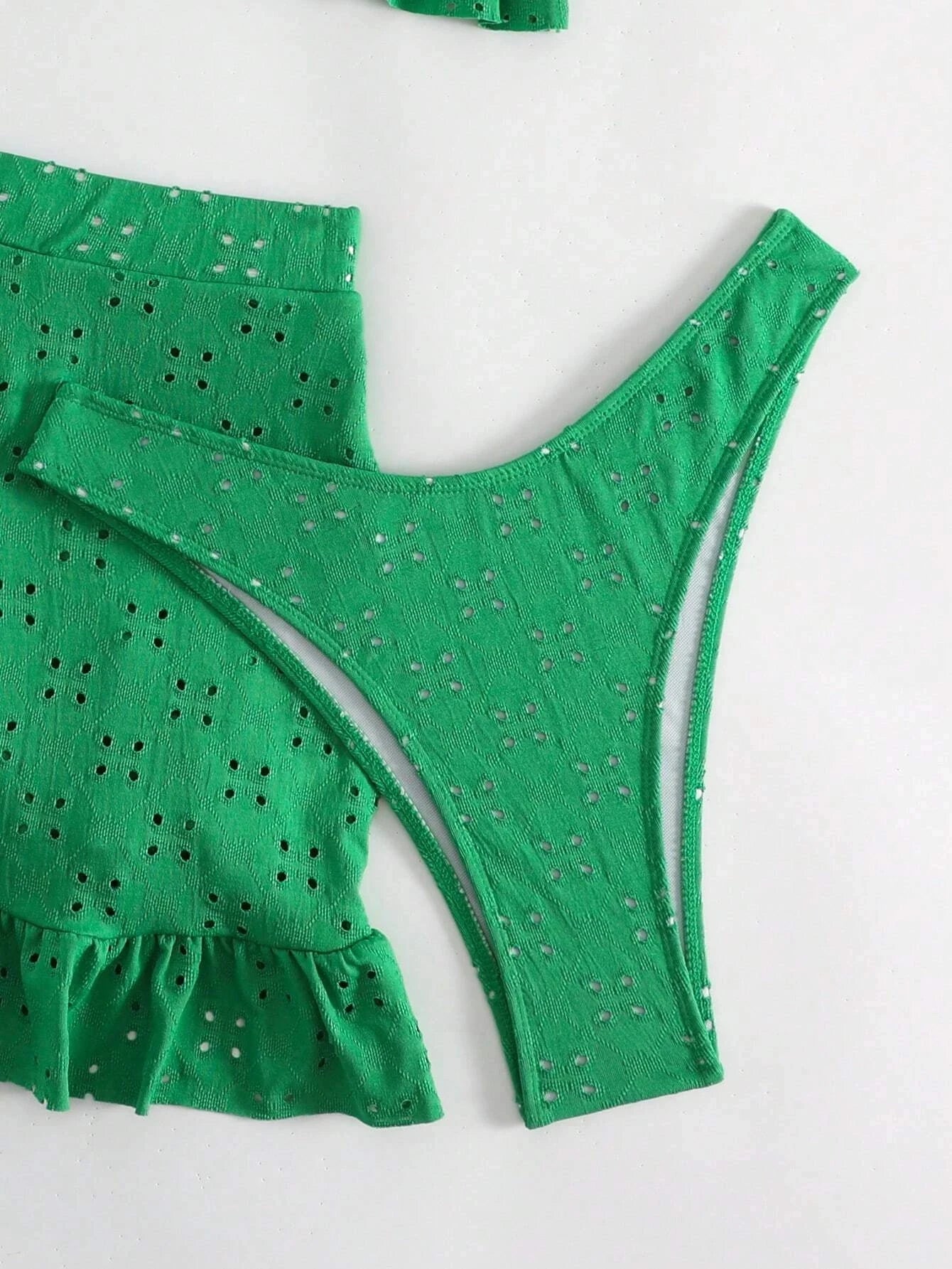 2025 3pack Schwimmbekleidung Frauen: Bikini Schwimmanzug Strand Rock - Knoten Badeanzug Strandmode Rüschen Zweiteilig Bikini Set Biquini Vielseitigkeit