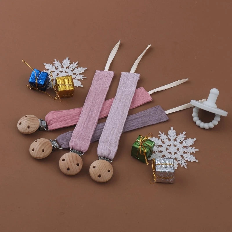 Schnuller-Clips 2025: Soft-Cotton Pacifier-Chain - Baby Shower Collection