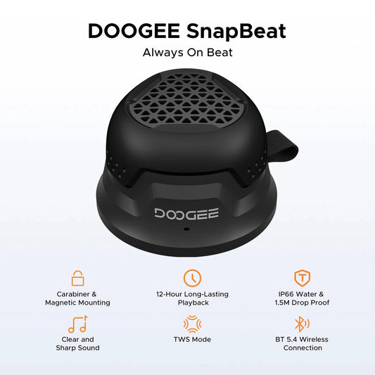 DOOGEE SnapBeat Magnetischer Bluetooth Lautsprecher - 12h Bis 25 W Mini