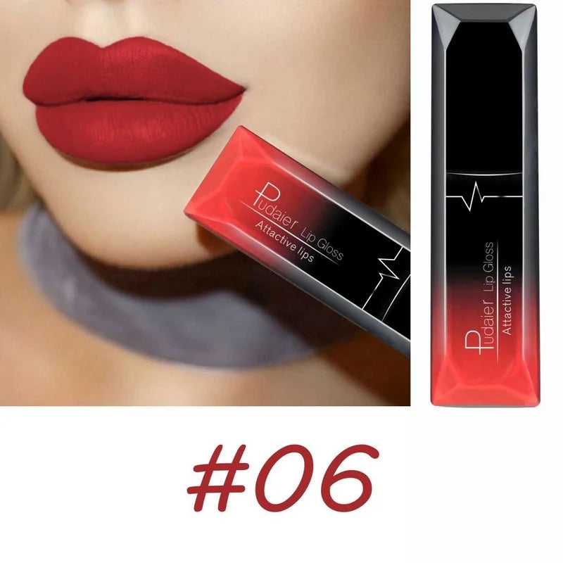 Best Lip Makeup 17 Color elegant Matte Long Lasting Lipgloss Liquid Lipstick Lip Cream