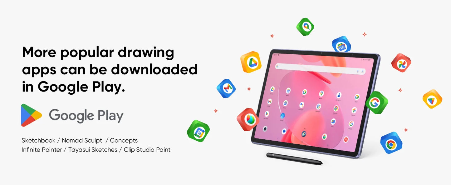 XPPen Magic Drawing Pad 12.2 inch Tablet Android 8GB/256GB 8000mAh with X3 Pro Pencil (16K Pressure/No Charging) Graphics Tablet