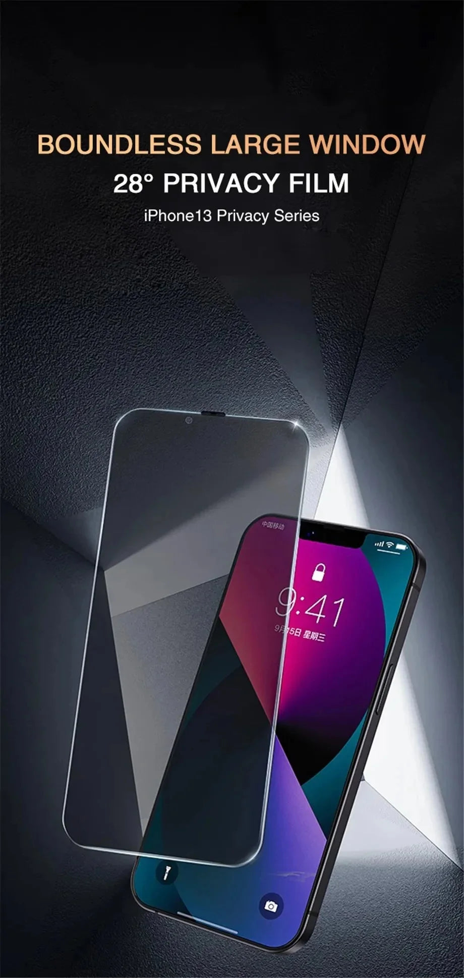 KENNAGE Iphone Privacy Glas - Fullcover Anti Kratz AntiPrint