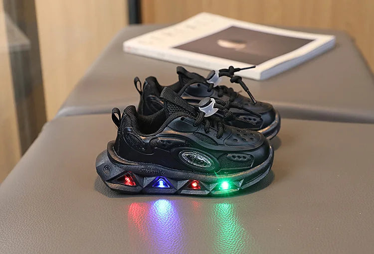 Baby Schuhe 2025 - Frühling Herbst Leuchtende Sneaker - Jungen Mädchen LED Schuhe Weiche Sohle 7-13J