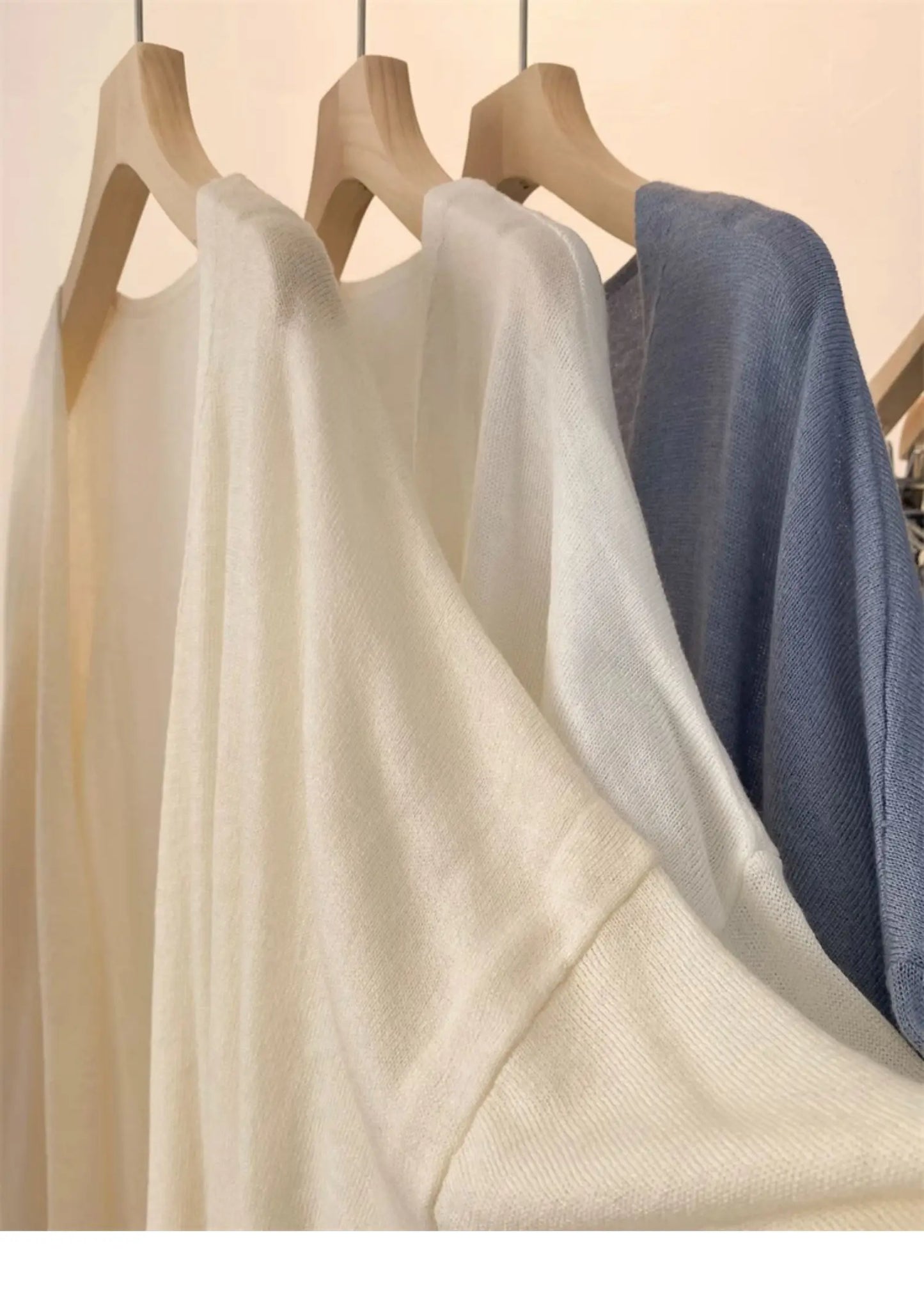 LovelyRoyalCN Cardigan Sommer Strick - Größe M, Material Baumwolle, Farbe Apricot