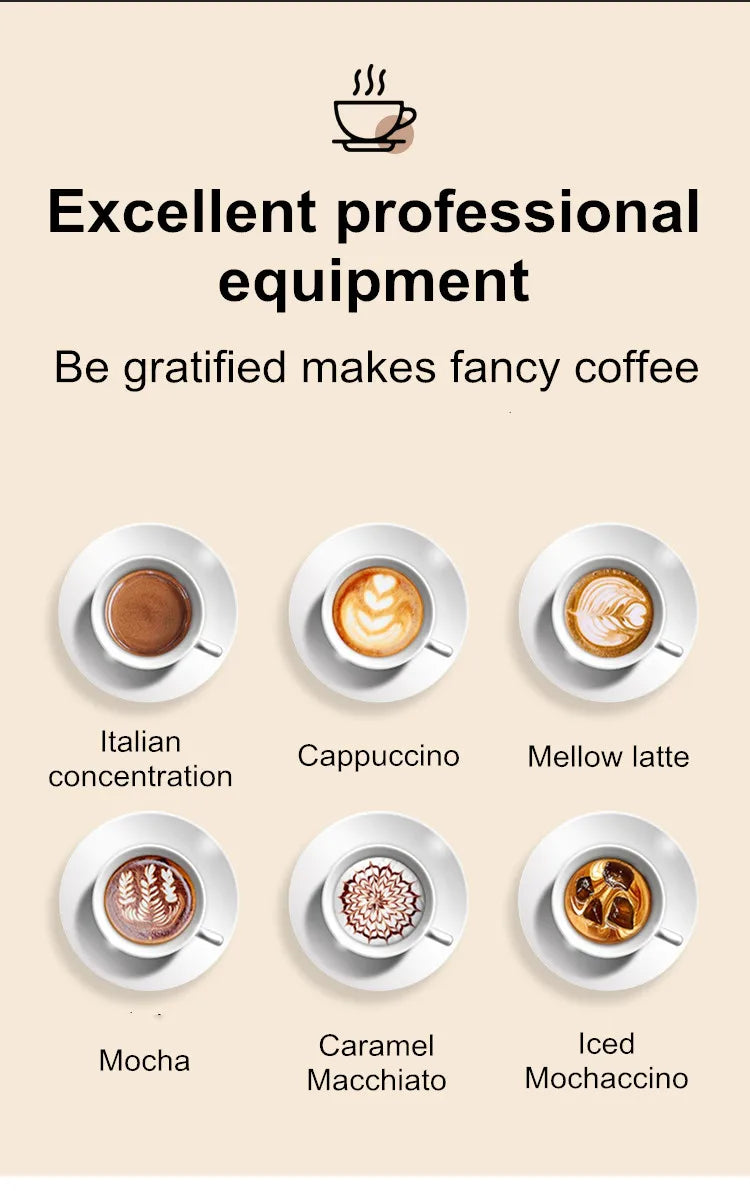 Semi-Automatic Coffee Machine Household Small Italian Concentration High Pressure Extraction Foaming Steam All-In-One Machine