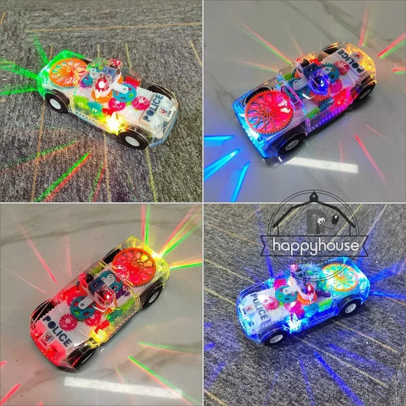 Baby Spielzeug Kleinkind Polizeiauto Elektrisches Fahrzeug Spielzeug Auto Fahren Transparente Zahnräder Musik Lichter Autos Spielzeug Für Kinder Jungen
