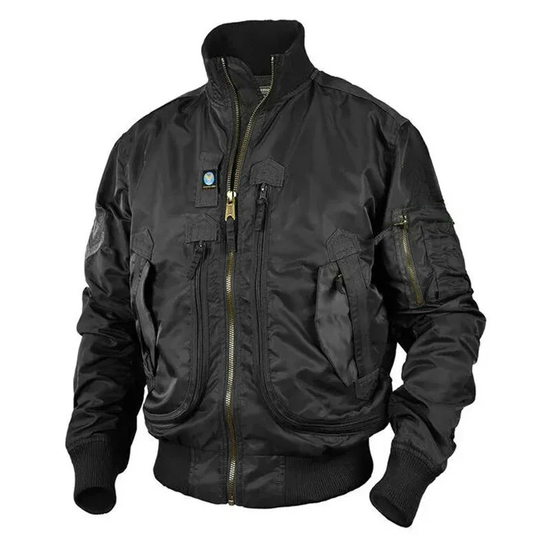 LEDPC Ma-1 Pilotjacke - Große Tasche, Polyester, M-XXL