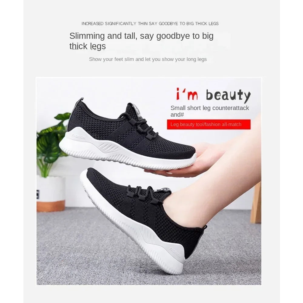Shoes for women 2025 new casual fashion running shoes flying woven breathable women's shoes soft sole trend sneakers women