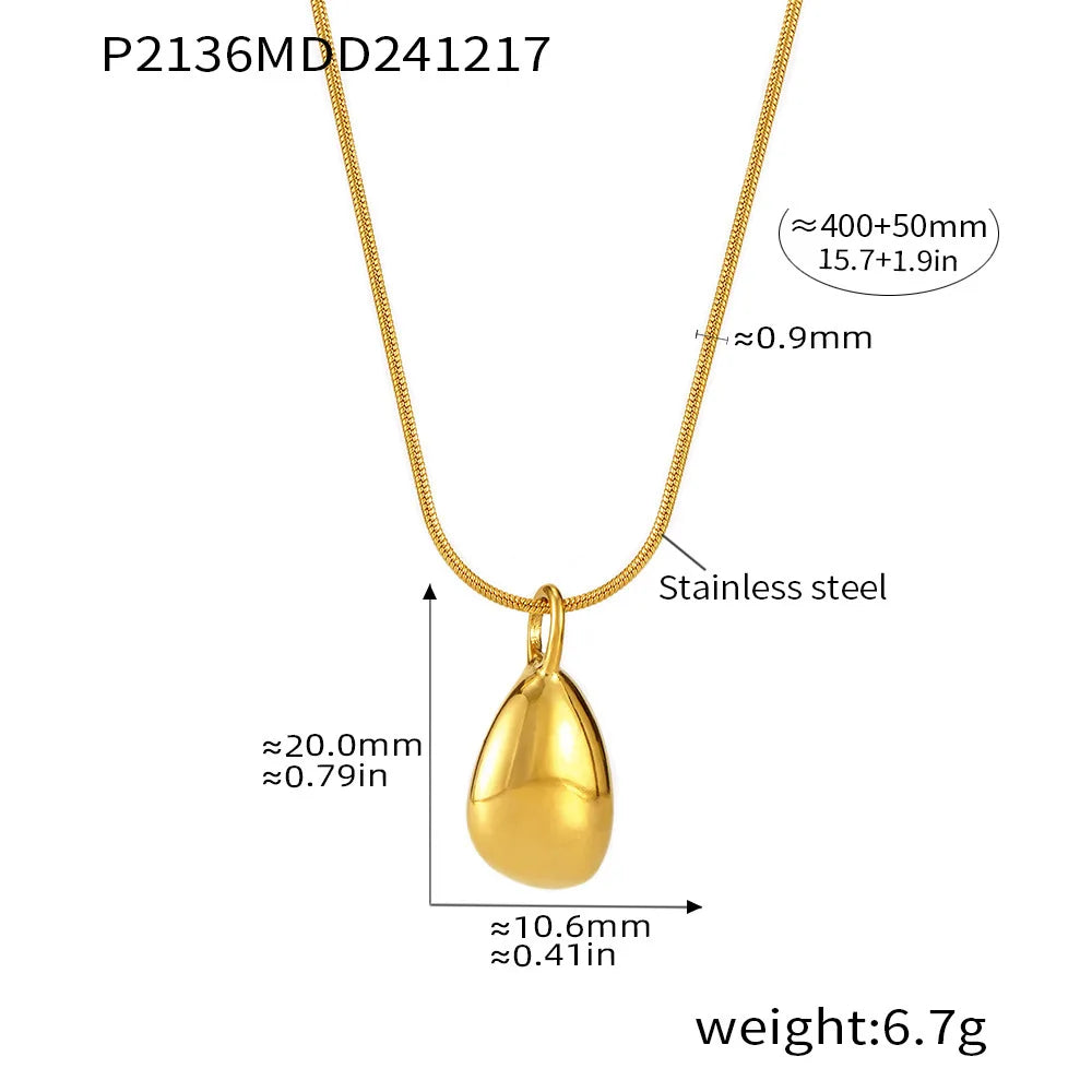 Gorgeous Necklace for Women White Pearl Beaded Gold Plated Chain Pendant Daily Charm Waterproof Jewelry Gift