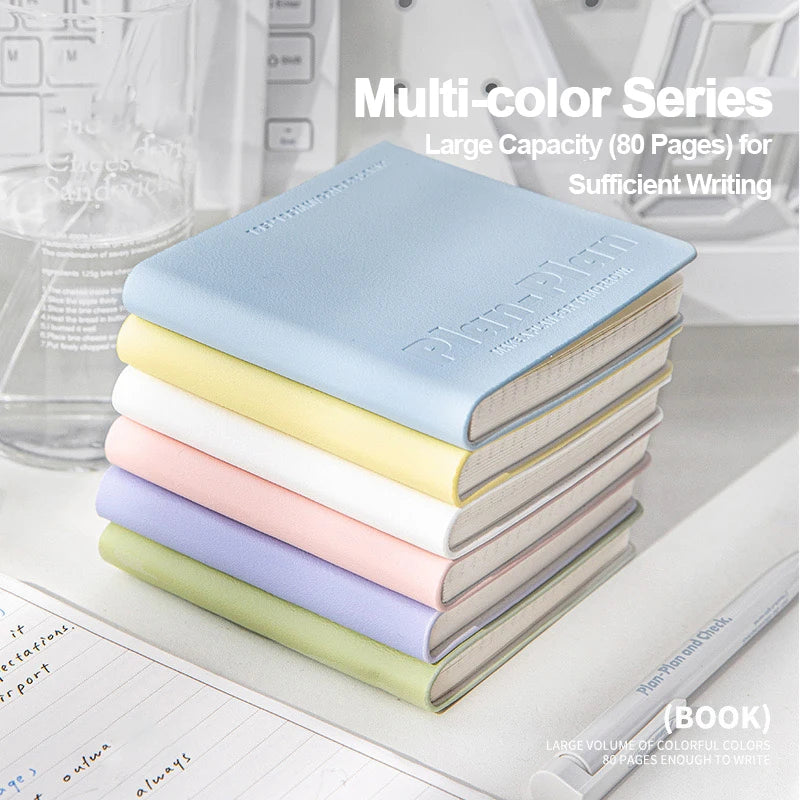 1PC Square Soft Leather Car Cable Notebook