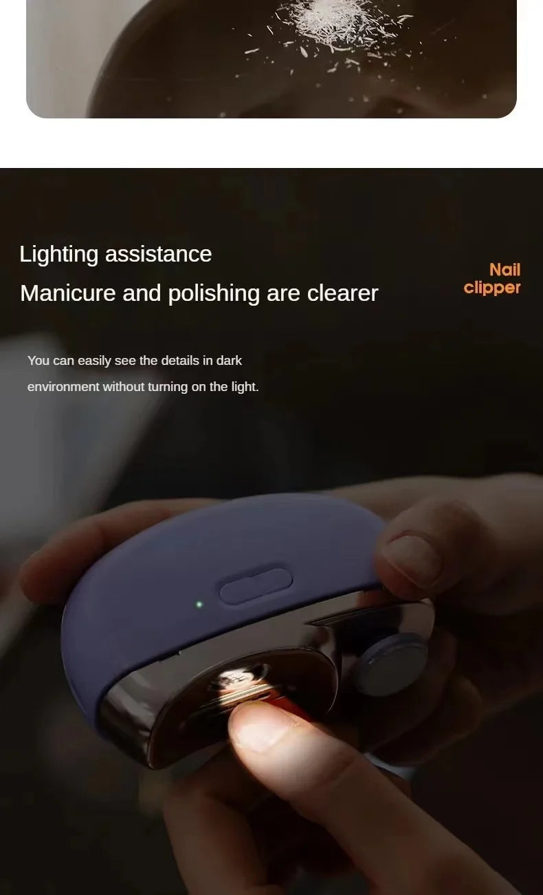 Electric Nail Clipper Grinding and Polishing 2 in 1 Multifunctional Portable Automatic Nail Grinder Electric Manicure Tool