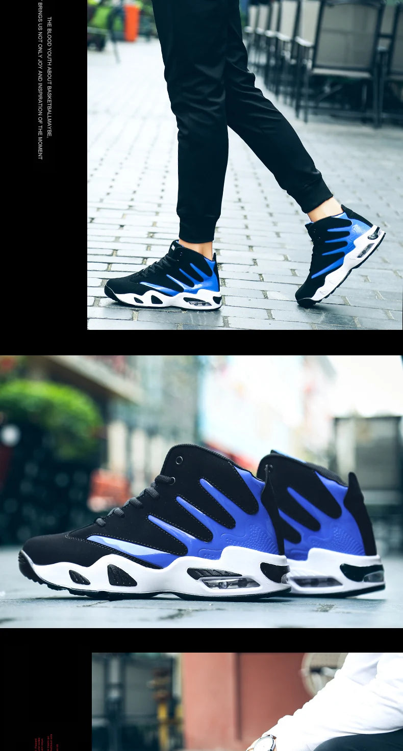 Men Sneakers Women Brand High Top Male Basketball Shoes Unisex Breathable PU Leather Sports Shoes Couple Trainers Zapatos Hombre