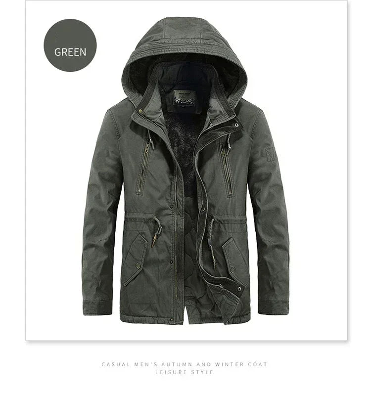 Casaul Parka Abnehmbare Kapuze - Größe M Füllung Baumwolle