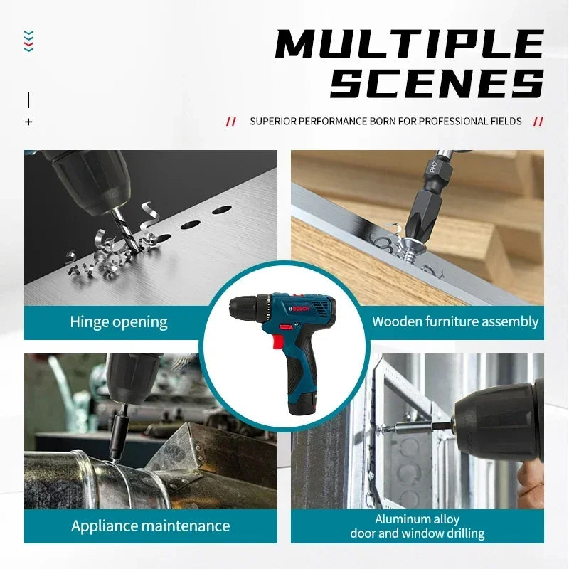 Bosch Professional Elektrobohrer GSR120-LI 12V Akku Elektro Hand Bohrer Multi-Funktion Heim DIY Schraubendreher Elektrowerkzeuge