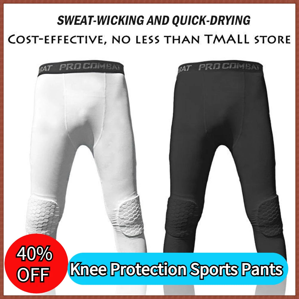 Sporthose 2025: Knee Protection Sports Pants Athletic Basketball - Knee Hex Pads Pants Sports Protective Gear Leggings Collection