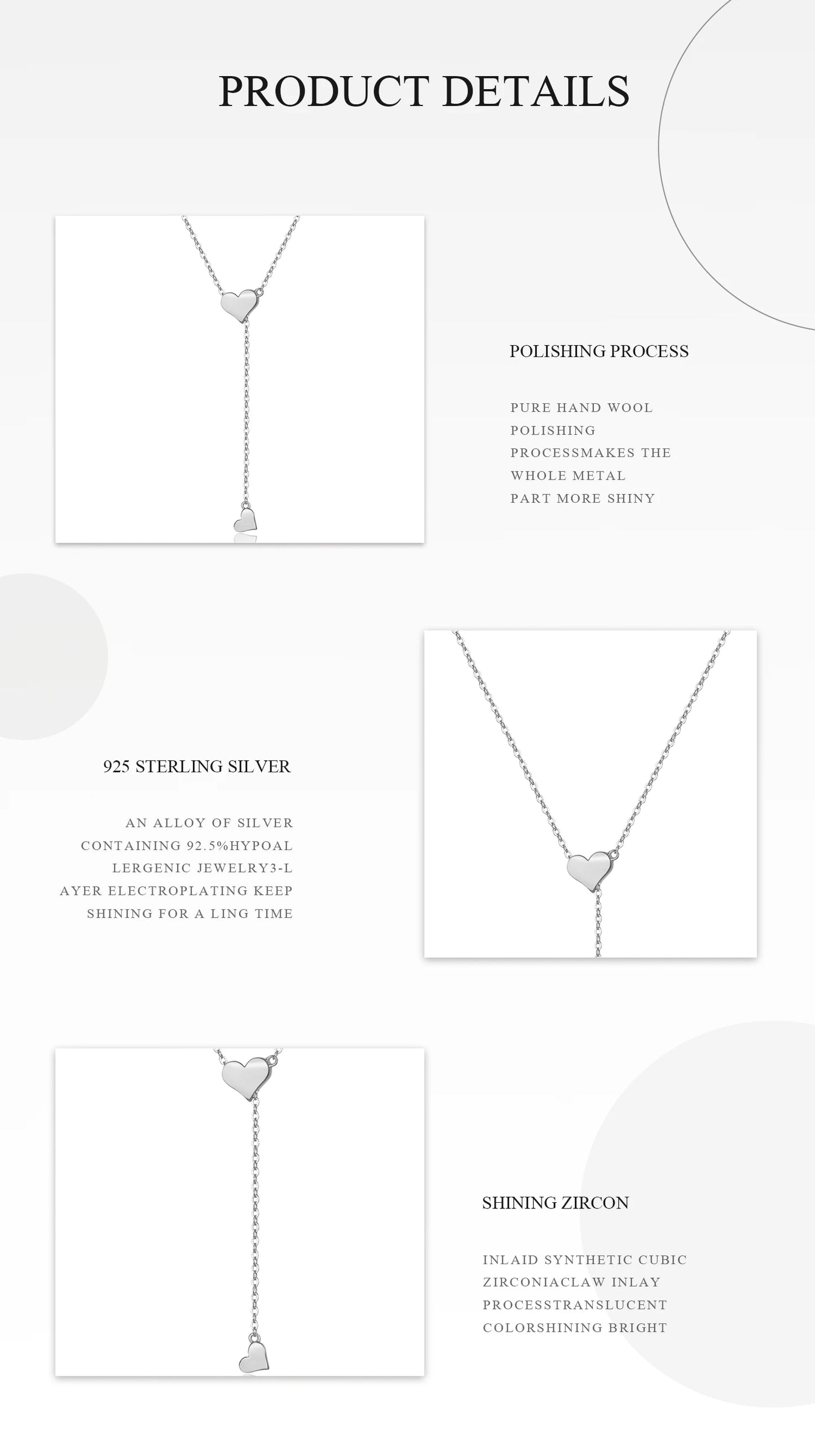 ANDYWEN 925 Sterling Silber Transformer Kette Herzanhänger Charme Halskette Choker vergrößerbar Frauen Luxusjewekry