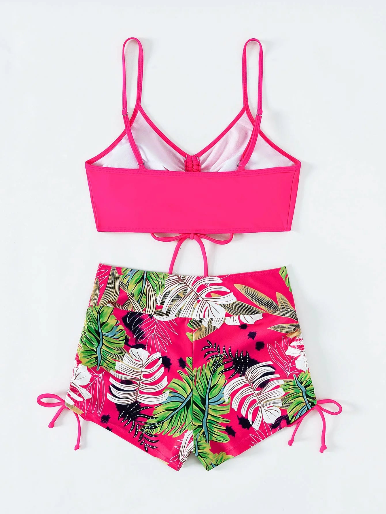 Damen Bikini 2025 - Hochtailliger Drawstring Front Shorts Bikinis für Frauen