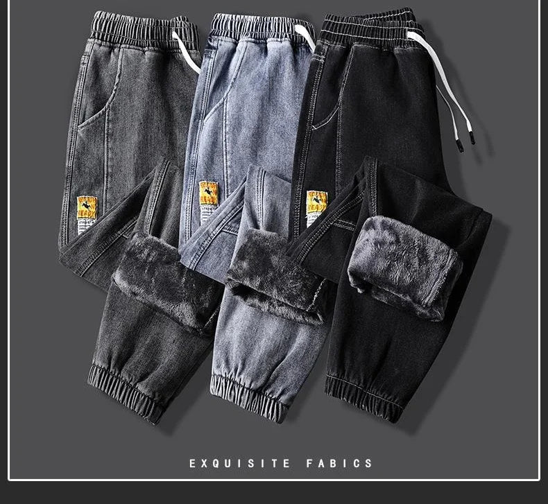 Herren-Jeans 2025: Winter-Fleece Thermal-Denim - Streetwear Collection