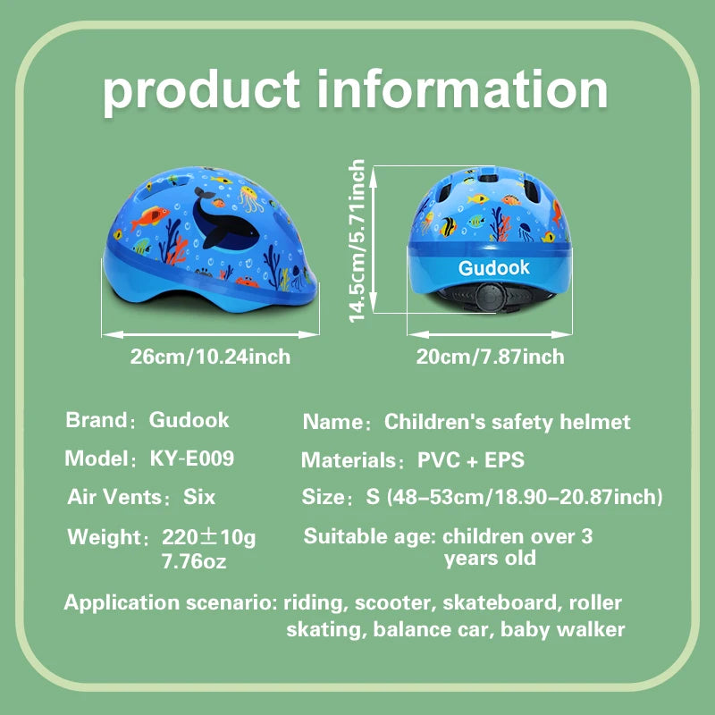 Bicycle/Skateboard Helmet for Kids Adjustable Helmet, Toddler Kids Ages 2-9 Boys Girls, Multi-Sport Safety Cycling Skating.