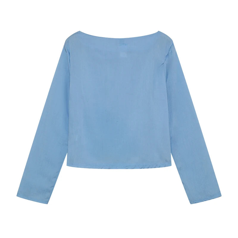 Suit Set Einfarbig Blusenhose Rundhals - Polyester Größe L