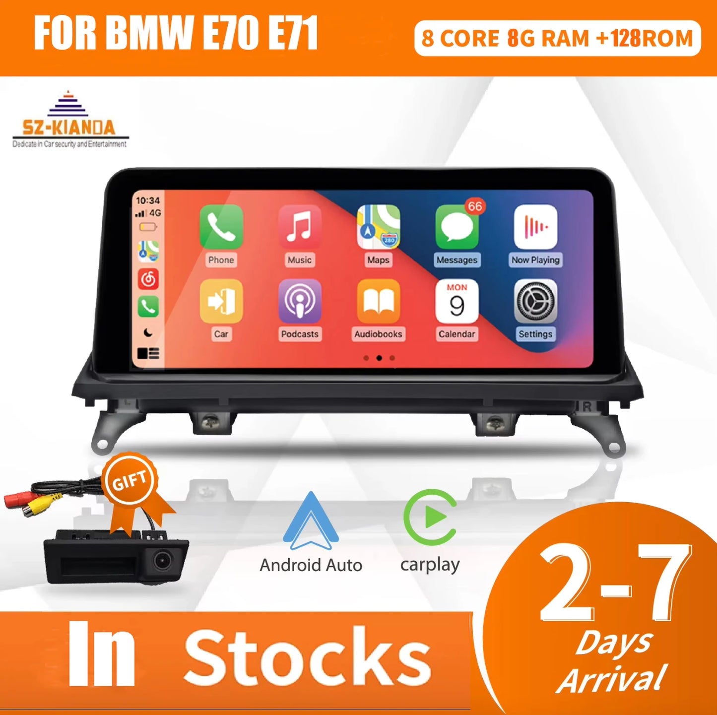 BMW CarPlay System 2025 - Wireless Android 14 Multimedia für X5 E70 X6 E71