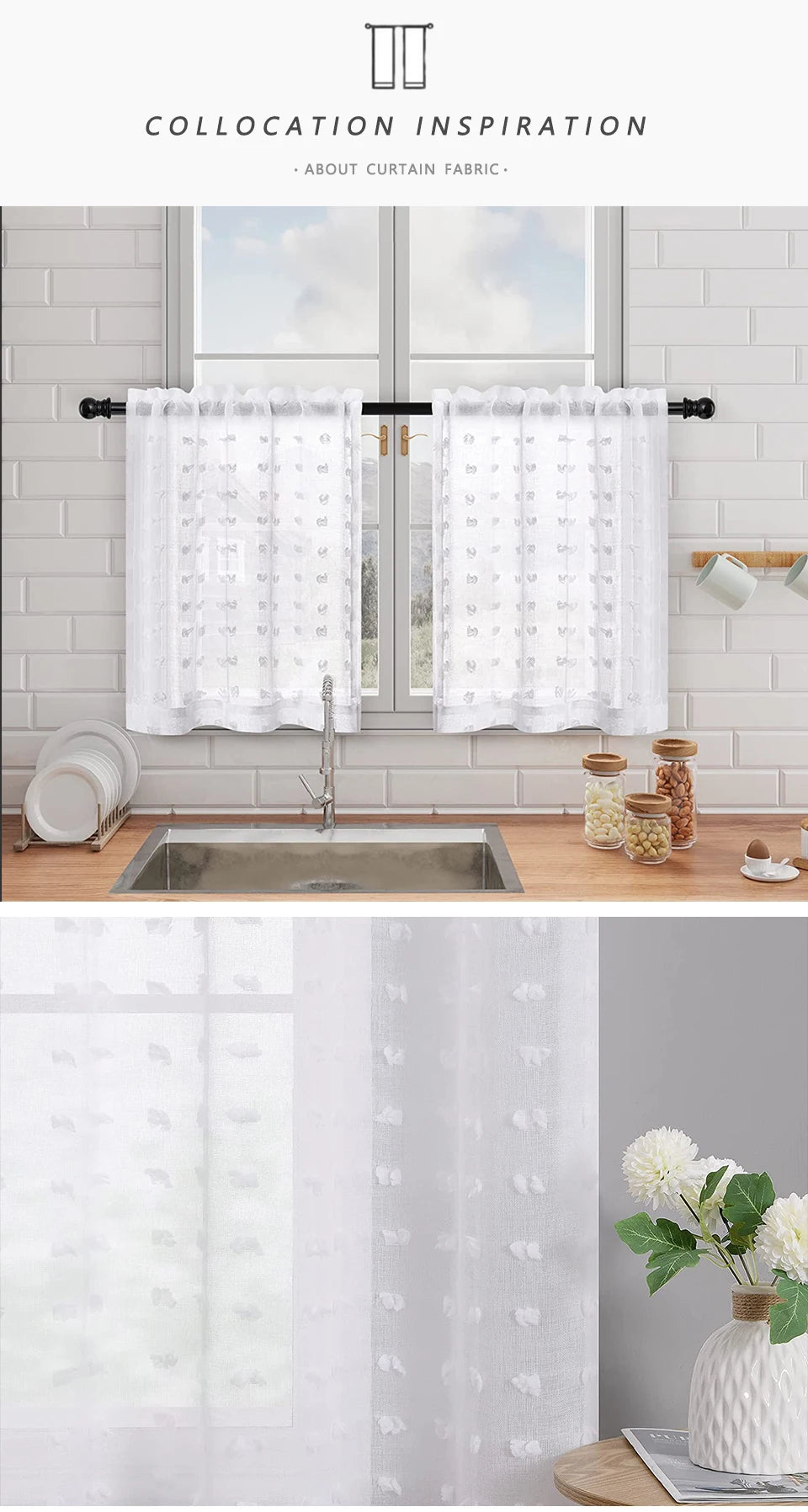 Śliczne, białe, krótkie zasłony do salonu, sypialni, dla eleganckich dziewczynek, dzieci, okna, kuchni, łazienki, kampera, małe zasłony