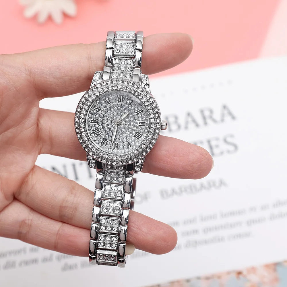 Luxus-Diamant-Stahl-Watches-Bracelet-Ladies-Quartz-Watch-Rose-Gold-Womens-Wristwatch-Shiny-Crystal-Reloj-Mujer