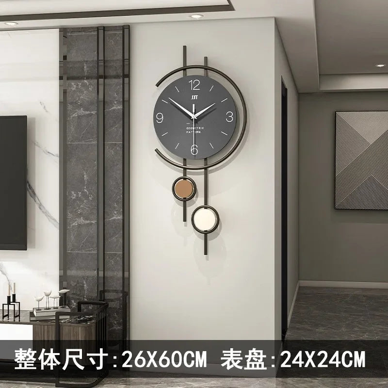 Artistic Living Room Wall Clock Modern Light Luxury High-end Home Restaurant Decoration Creative Silent Wall Clock