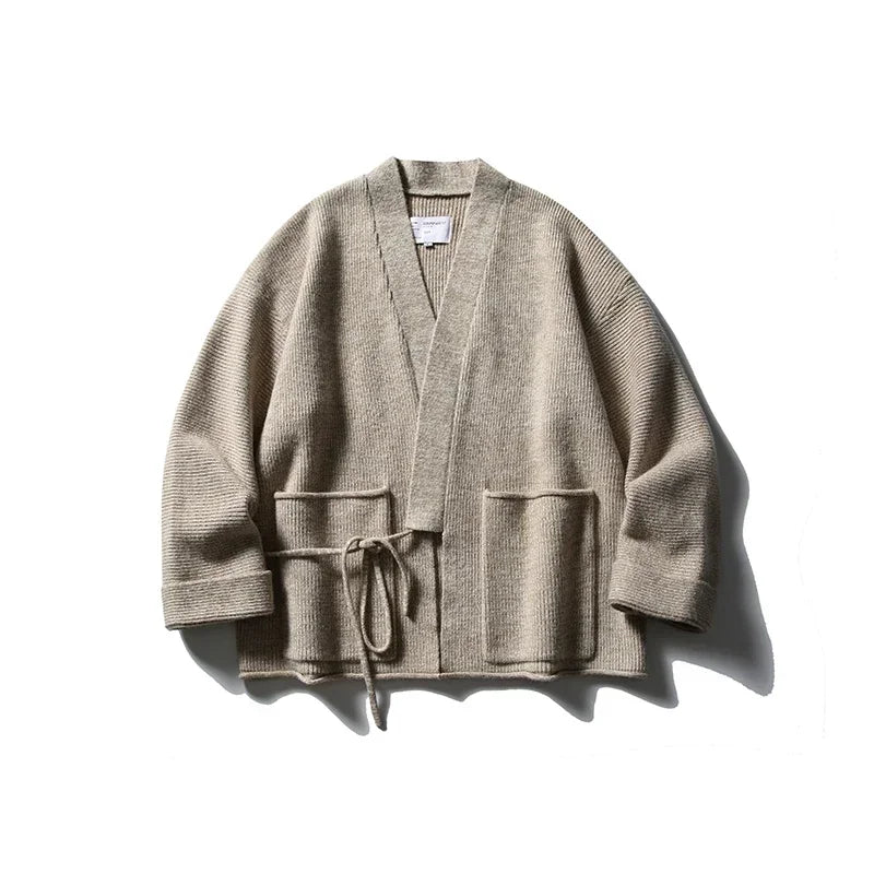 Cardigan Kimono Tricotat EMAIGICN MY1148 - Mărime M/L, Material Poliester/Vâscoză, Închidere cu un singur nasture