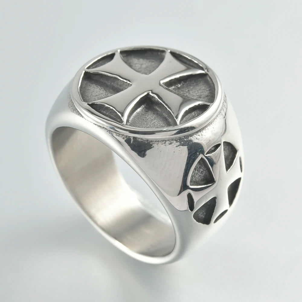 tajam BR231213 Glänzender Punk Ring - 316L Edelstahl 8mm