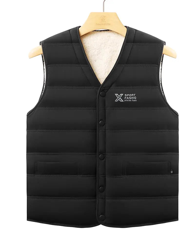 Winter Männer Warme Weste - Futter Polyester, Vlies, L