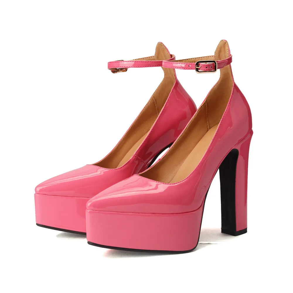 Lilyptuart Plateau Sandalen Elegant - 14cm Absatz, Leder