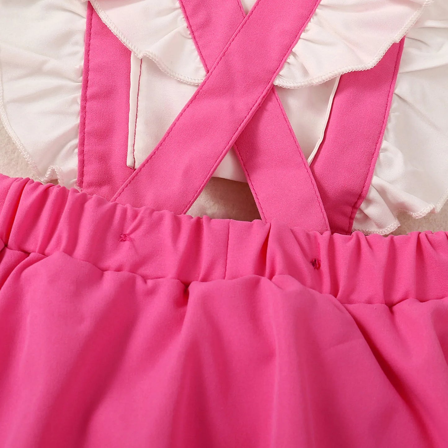 Baby Backless Dress Romper Infant Boys Girls Fly Sleeve Ruffles Letter Prints Jumpsuit Newborn Bodysuits Headband 2Pcs Outfits