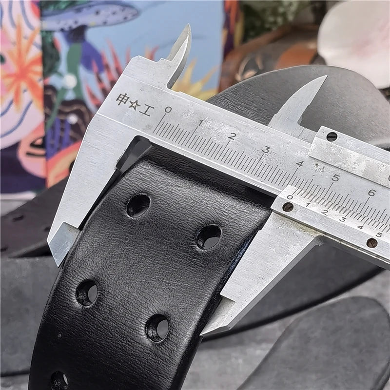 Herren Ledergürtel 2025 - Super Wide 4.2CM Luxury Thick Genuine Leather Double Buckle