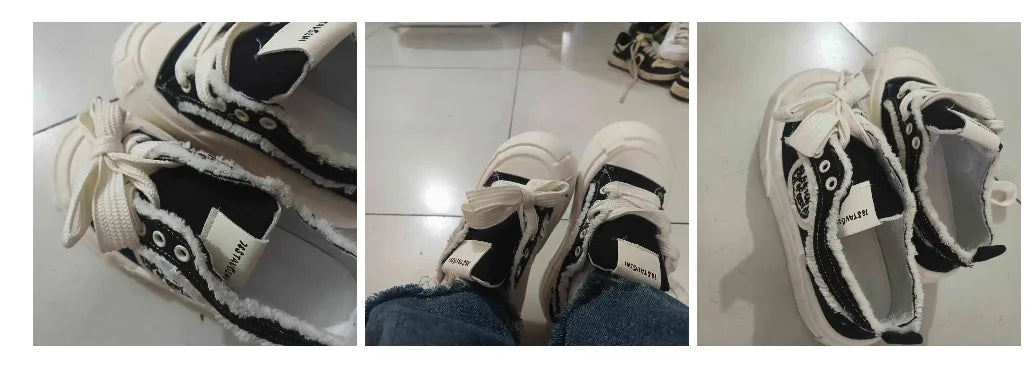 Womens Platform Sneakers White Tennis Shoes Woman Casual Low Top Fashion Chunky Canvas Sneakers 2025 New Spring Summer Trainers