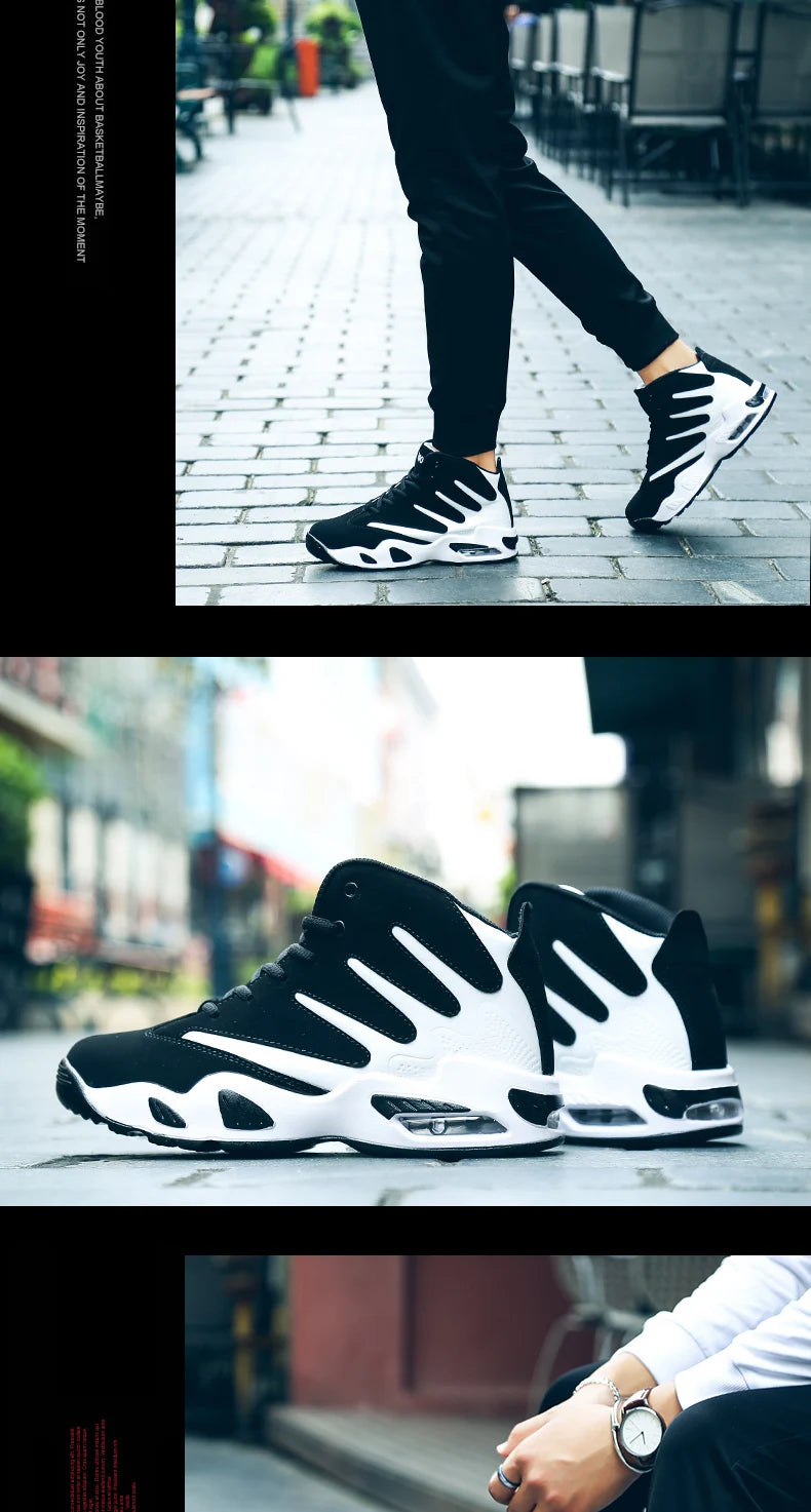 Men Sneakers Women Brand High Top Male Basketball Shoes Unisex Breathable PU Leather Sports Shoes Couple Trainers Zapatos Hombre