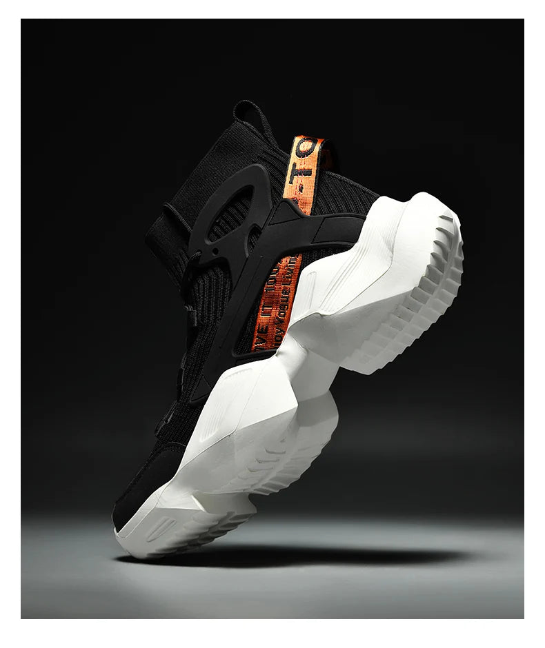 Fashion Men's Sneakers High Street Luxury Shoes Men Sock-like Comfy Sports Shoes Breathable Lightweight All-match Walking Shoes