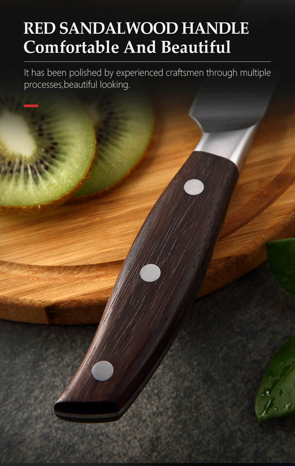 XINZUO Kitchen Tools 6 PCS Kitchen Knife Set Utility Cleaver Chef Bread Fruit Santoku Knives Stainless Steel Kitchen Knife Sets