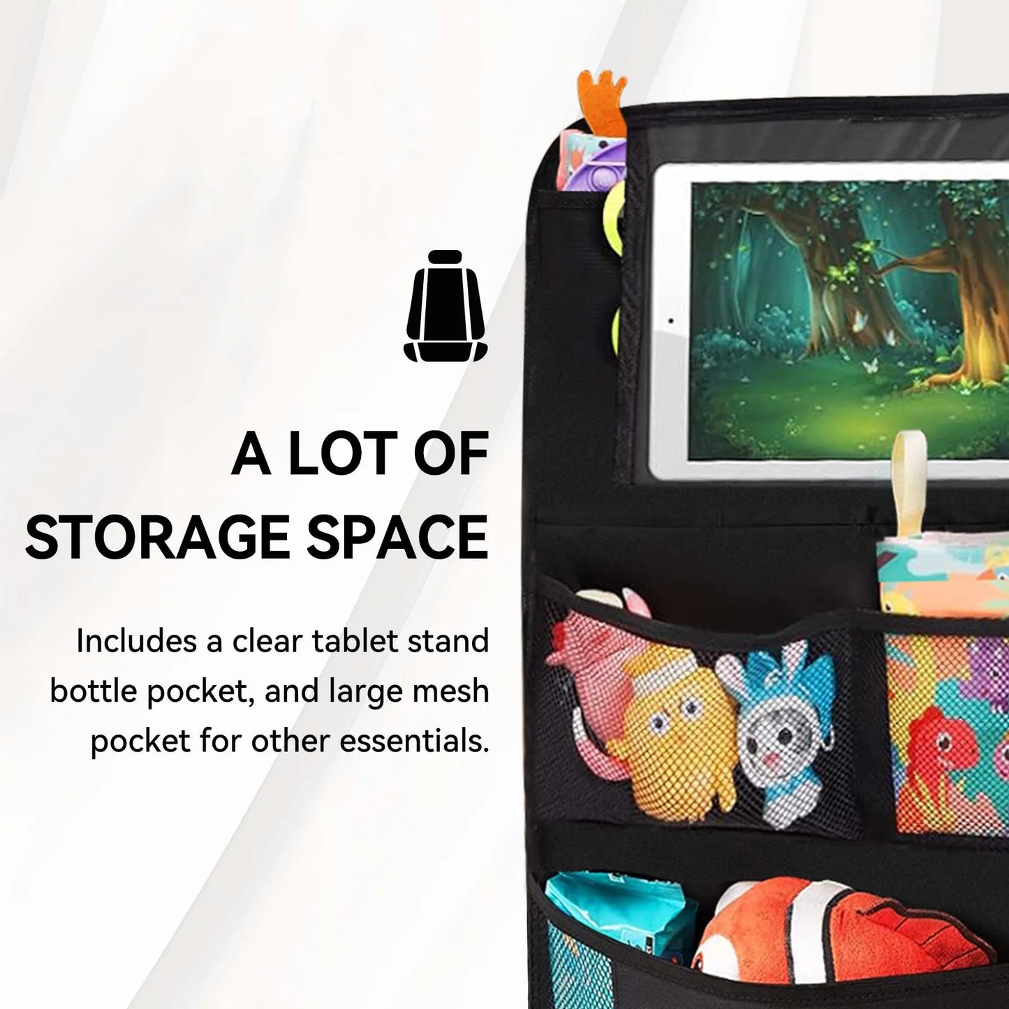 1STK Auto Sitz Tasche Faltbar - 10L 45x30cm Oxford Pro