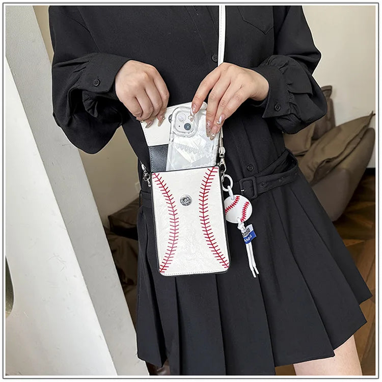 Fashion Vielseitig Crossbody Taschen 2025 - Baseball Gedruckt Schulter Tasche - Handy Quadrat Taschen Personalisiert Schräg Klein Geldbörse