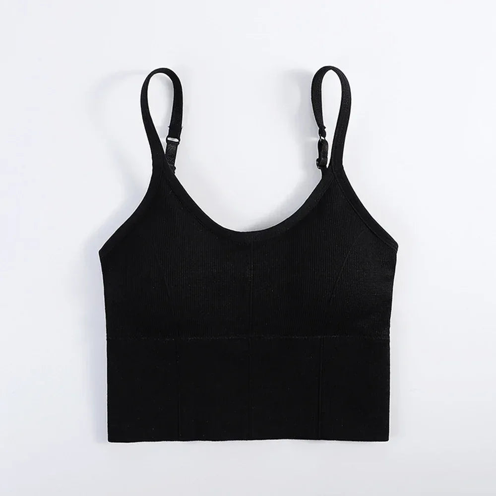 Women elegant Tops Tube Push Up Bra Female Streetwear Sleeveless Camis Seamless Sport Lingerie Tee Crop Top Bandeau Top Tanks - Golden Bridge Store