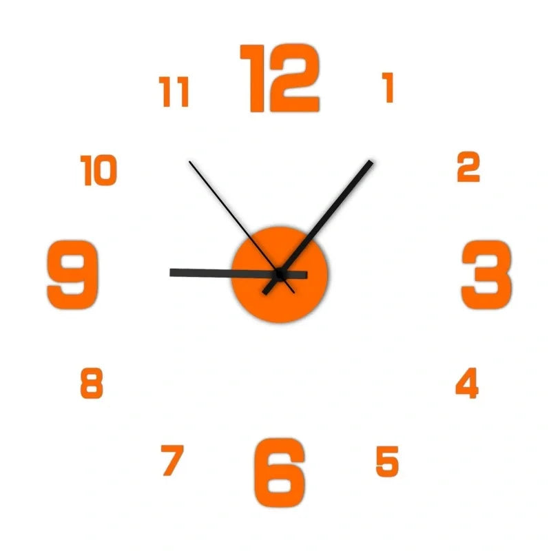 Modern Home Creative Frameless DIY Wall Decoration Wall Decoration Silent Clock Living Room Office Bedroom Wall Decoration Art