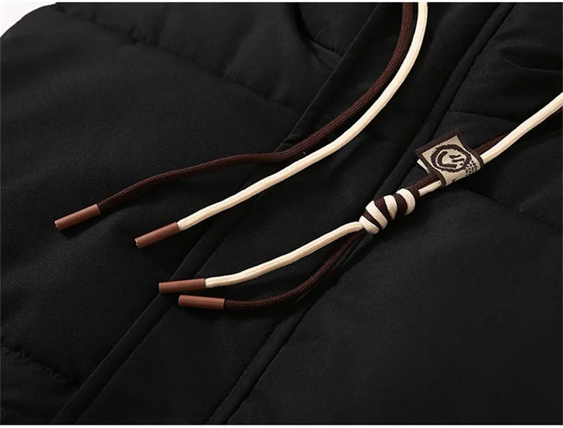 Fujian Herren-Weste abnehmbar Kapuze - Baumwolle, warm, L