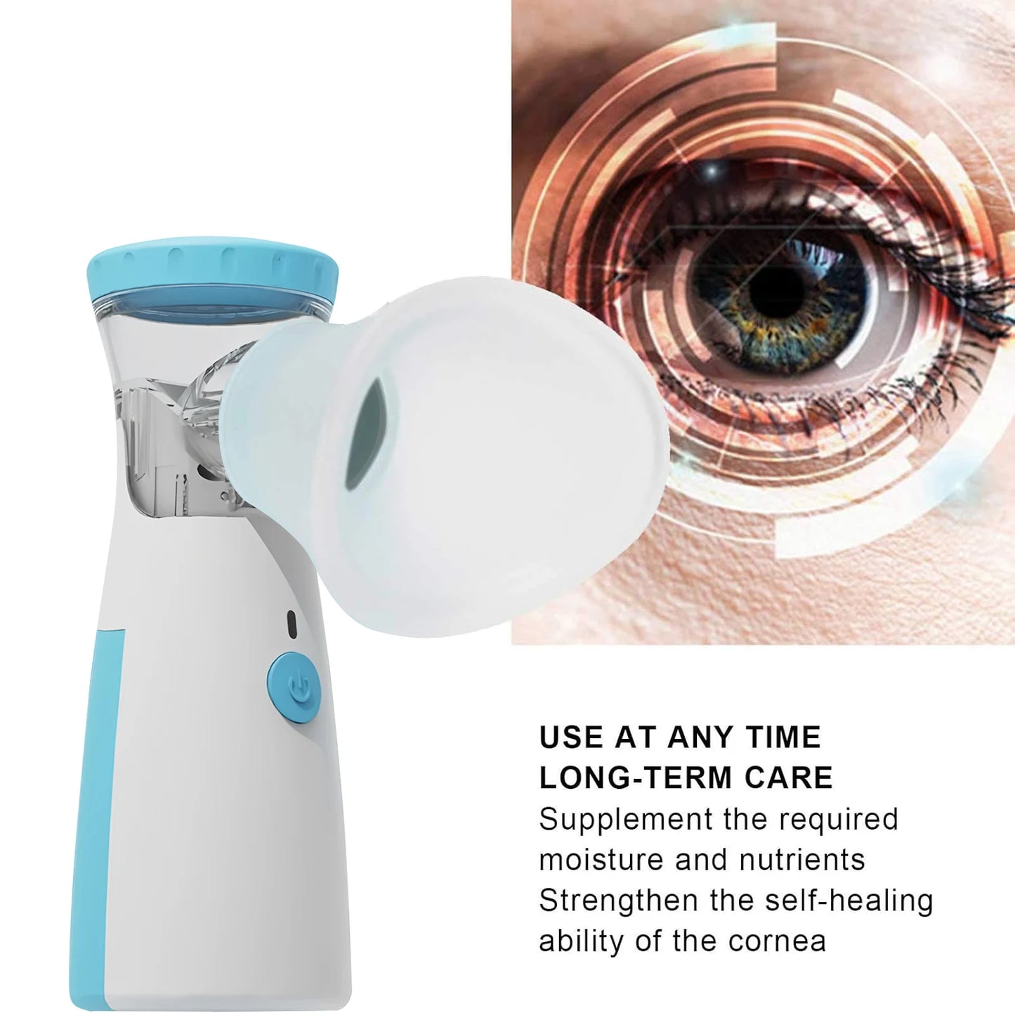 Eye Nebulizer Handheld Eye Moisturizer Atomizer Household Eye Sprayer Eyeshade Mesh Nebulizer Eye SPA Relieve Eye strain